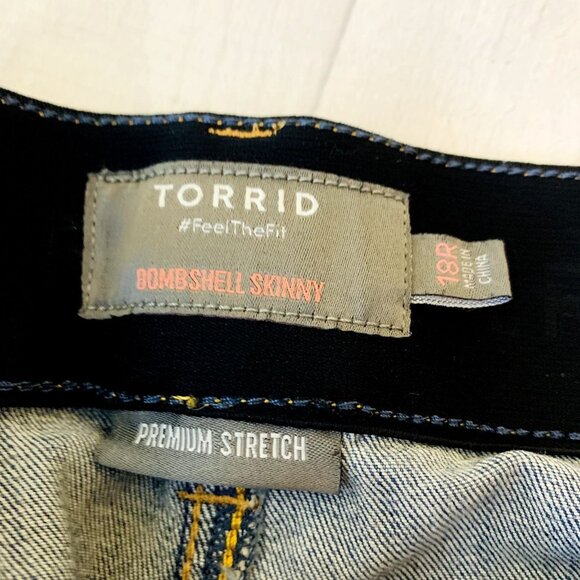 Torrid Womens Bombshell Skinny Premium Stretch High Rise Jean Plus Size 18 R - Picture 10 of 14
